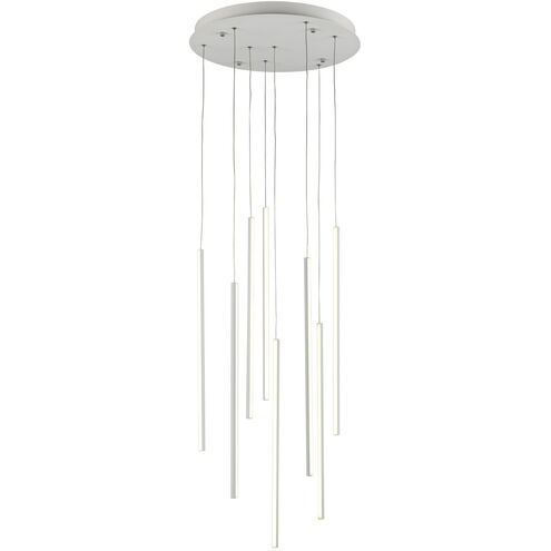 Chute LED 19 inch White Multi-Pendant Ceiling Light