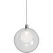 Bolla LED 5.5 inch Chrome Pendant Ceiling Light in Clear Glass Shade