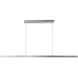 Vega Linear Pendant Ceiling Light in Brushed Nickel