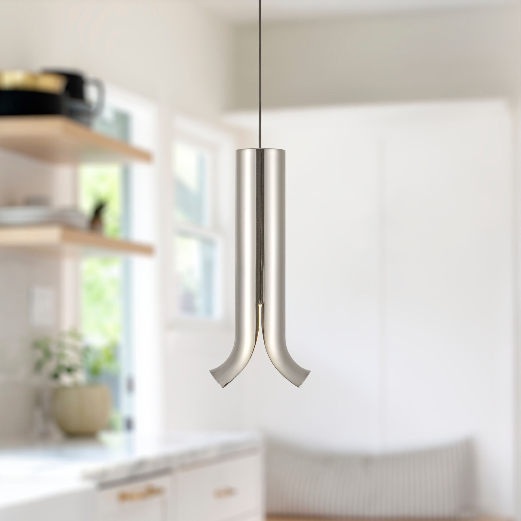 Husk Pendant Ceiling Light in Polished Nickel