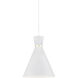 Vanderbilt 1 Light 9.88 inch White With Gold Detail Pendant Ceiling Light