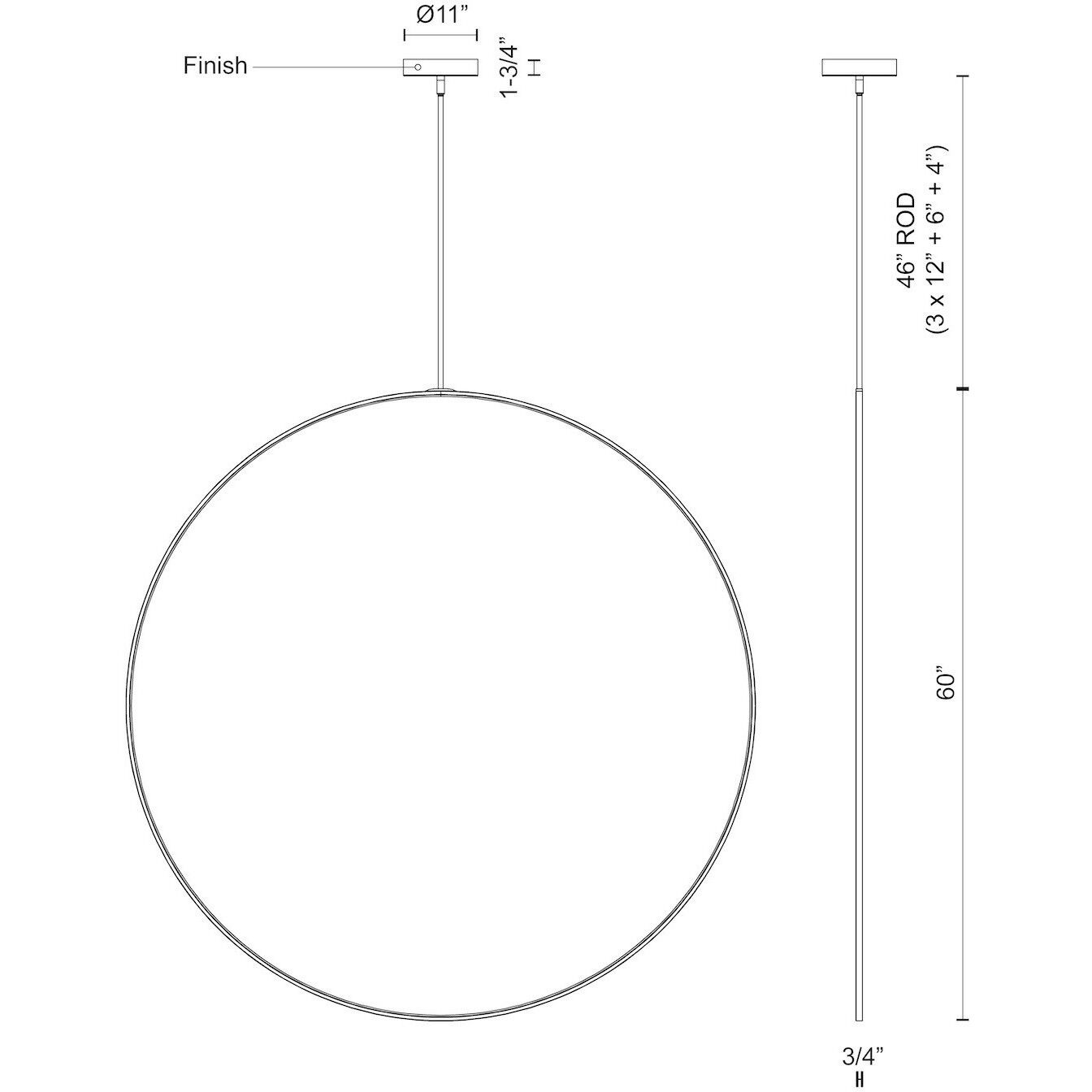 Cirque Pendant Ceiling Light in Brushed Nickel