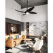 Coronado 55.63 inch Matte Black Ceiling Fan