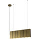 Domino Linear Pendant Ceiling Light in Vintage Brass