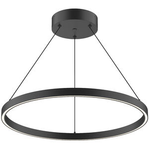 Cerchio 1 Light 23.63 inch Black Pendant Ceiling Light