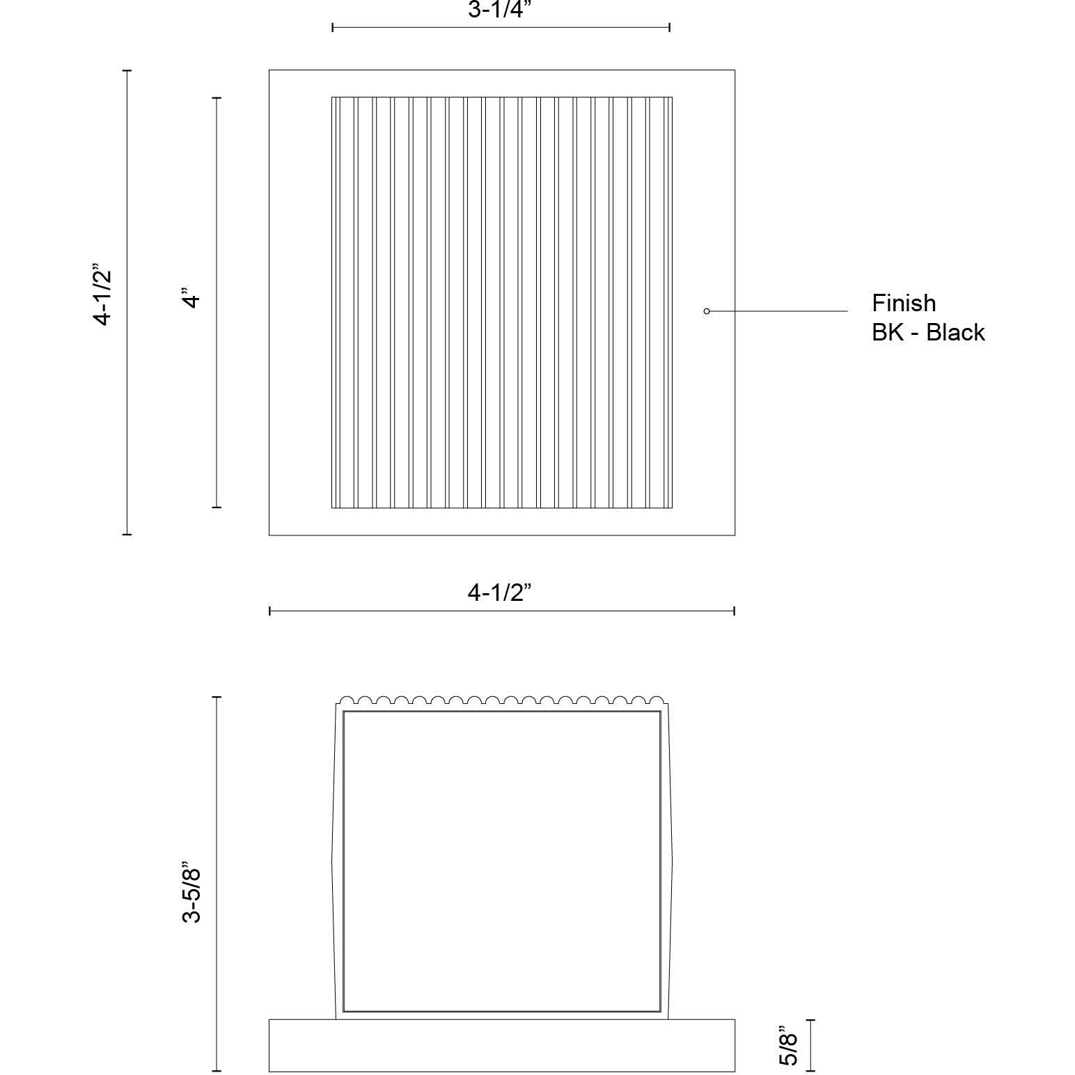 Mavis LED 4 inch Black Exterior Wall Sconce