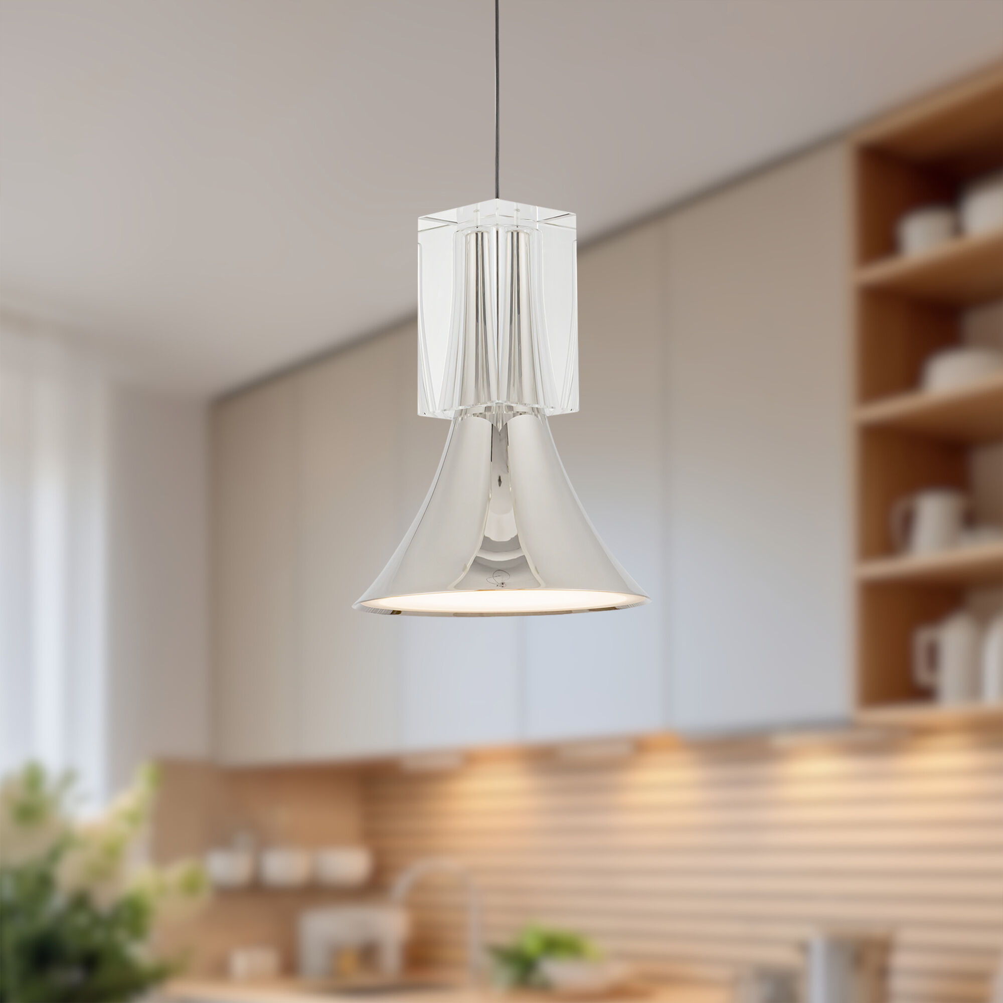 Floe Pendant Ceiling Light in Polished Nickel