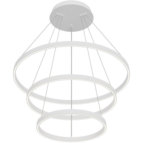 Cerchio LED 31.5 inch White Chandelier Ceiling Light