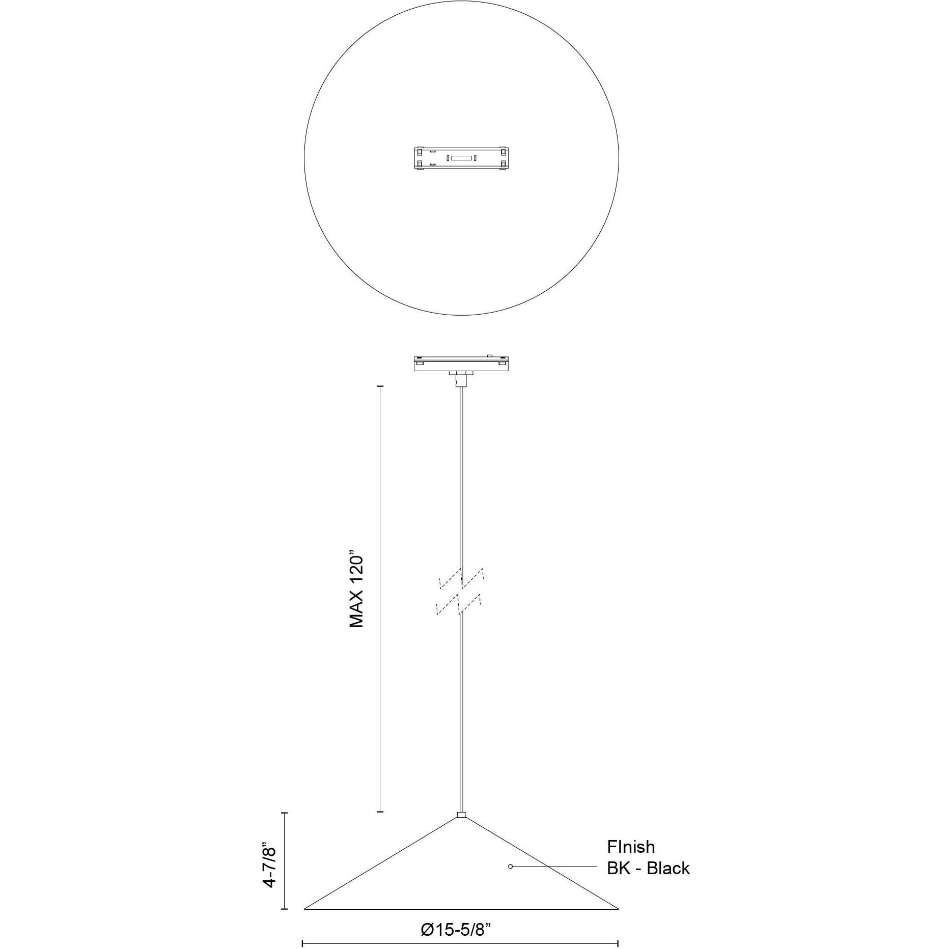 Luiz 48V DC White Trilo Track Pendant Ceiling Light