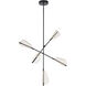 Mulberry LED 37 inch Black and Light Guide Chandelier Ceiling Light