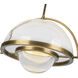 Bowery LED 14.13 inch Vintage Brass Pendant Ceiling Light