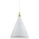 Dorothy 1 Light 16 inch White With Gold Detail Pendant Ceiling Light