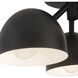 Fosso 3 Light 12.5 inch Black Semi-Flush Mount Ceiling Light
