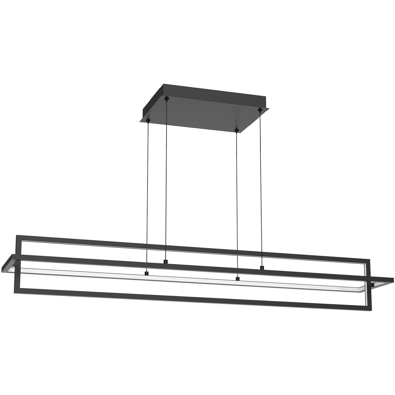 Mondrian LED 47.25 inch Black Linear Pendant Ceiling Light