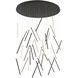 Chute LED 50 inch Black Multi-Pendant Ceiling Light
