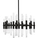 Turin LED 27 inch Black Chandelier Ceiling Light in Black Plating