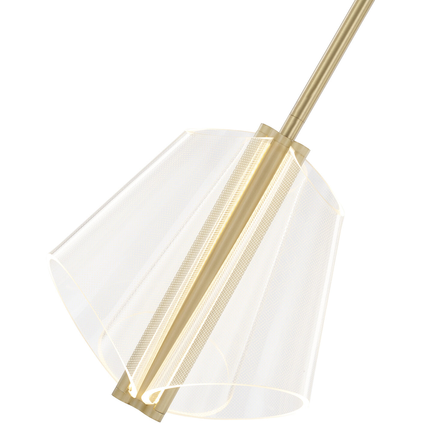 Mulberry LED 10.88 inch Brushed Gold/Light Guide Pendant Ceiling Light
