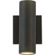 Nordic LED 8 inch Black Exterior Wall Light