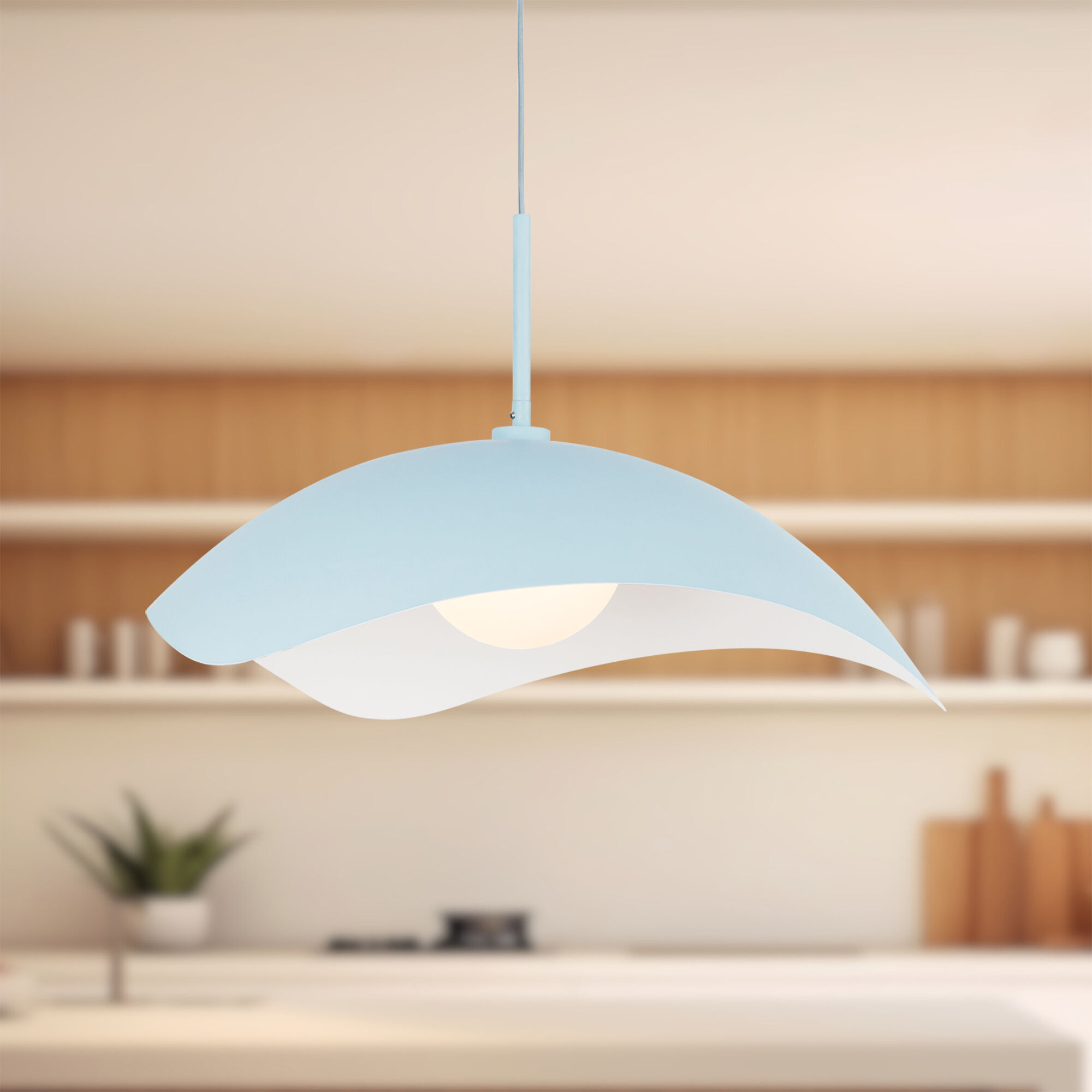 Kirby Pendant Ceiling Light in Cerulean
