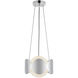 Ciel 1 Light 10.13 inch Chrome/Opal Glass Chandelier Ceiling Light