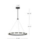 Rezz Pendant Ceiling Light in Black, Opal Glass