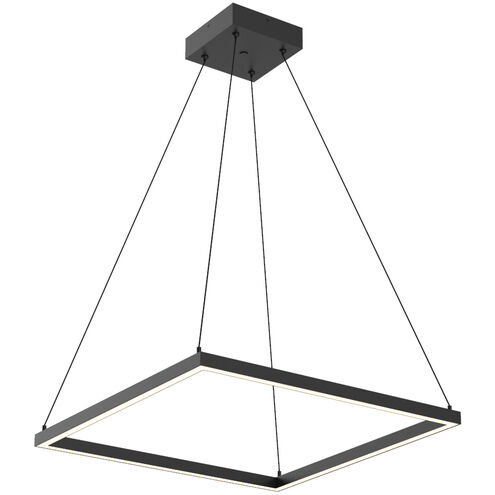 Piazza LED 23.63 inch Black Pendant Ceiling Light