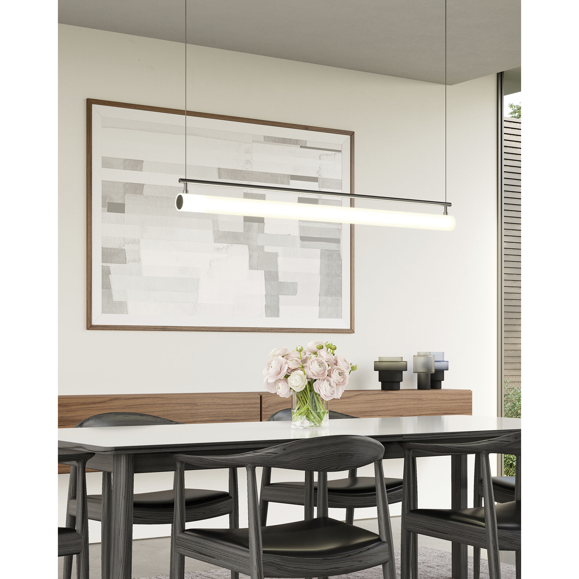 Gramercy LED 48 inch Black Linear Pendant Ceiling Light