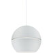 Lucas 1 Light 15.75 inch White Pendant Ceiling Light