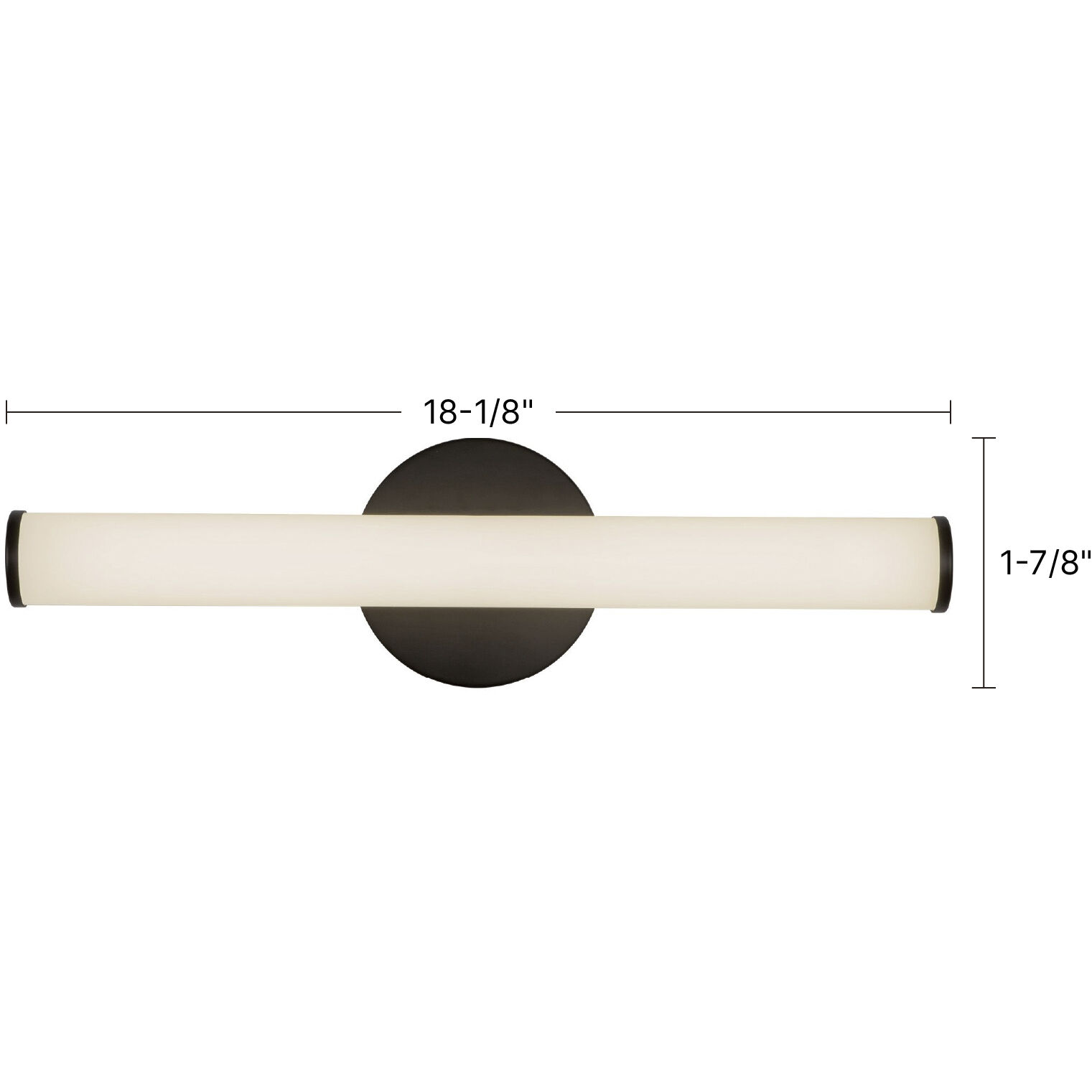 Tectra 1.88 inch Black ADA Wall Sconce Wall Light