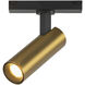 Paolo 48V DC Brushed Gold Trilo Track Directional Light Ceiling Light in Black Baffle, 4000K