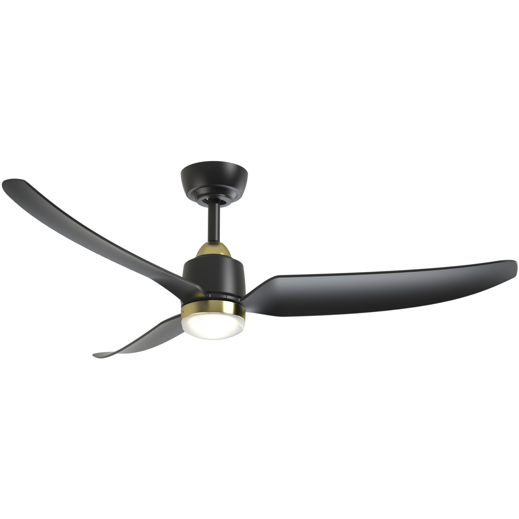 Hugo 52 inch Brushed Gold/Matte Black Ceiling Fan