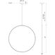 Cirque LED 48 inch Black Pendant Ceiling Light