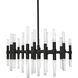Turin LED 27 inch Black Chandelier Ceiling Light in Black Plating