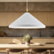 Dorothy 1 Light 26 inch White With Gold Detail Pendant Ceiling Light