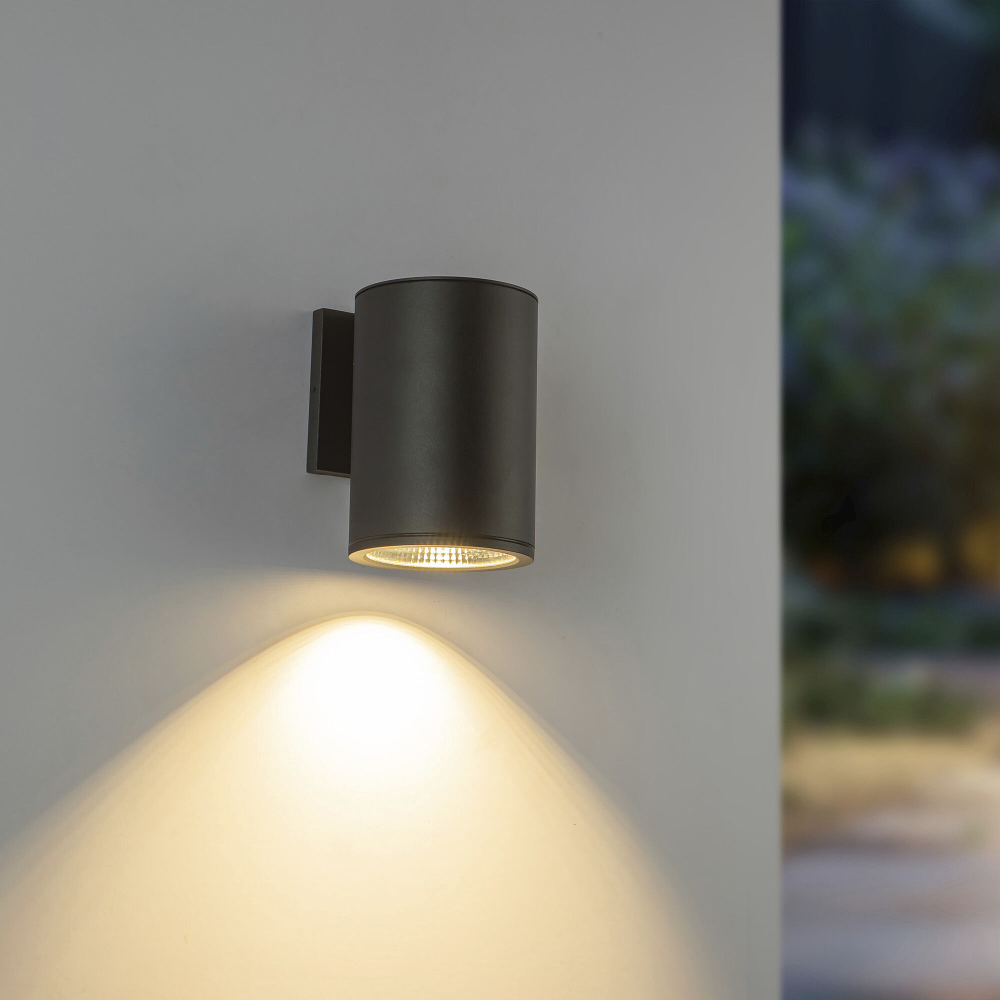 Nordic LED 7 inch Black Exterior Wall Light