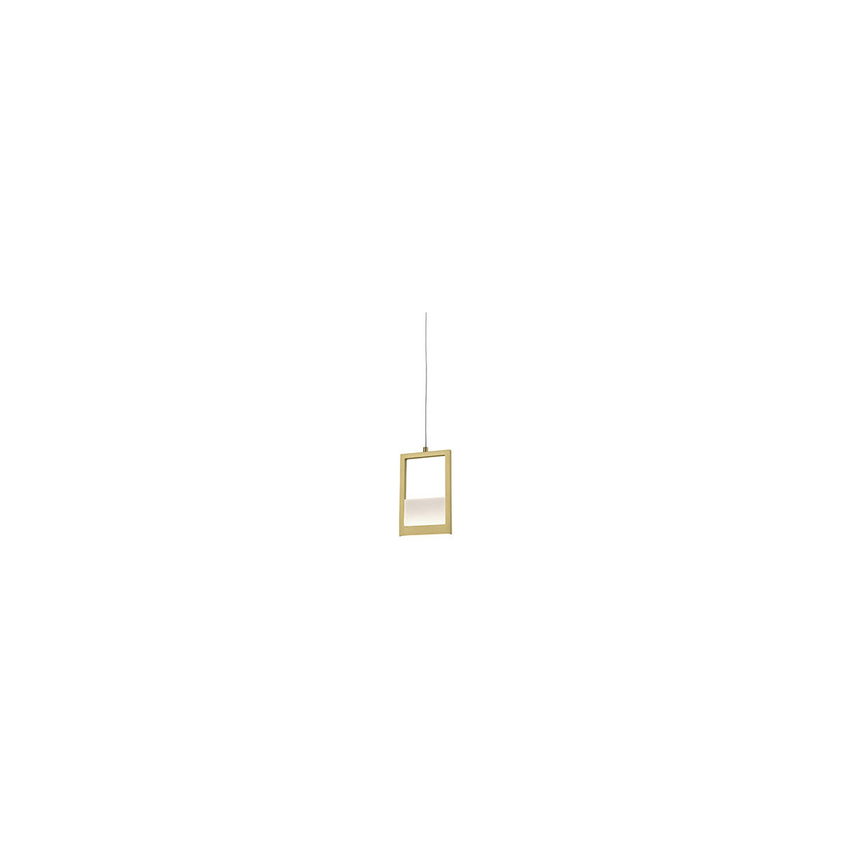 Ratio LED 1 inch Brass Pendant Ceiling Light in Brushed Brass