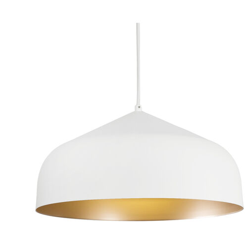 Helena LED 16.88 inch White and Gold Pendant Ceiling Light