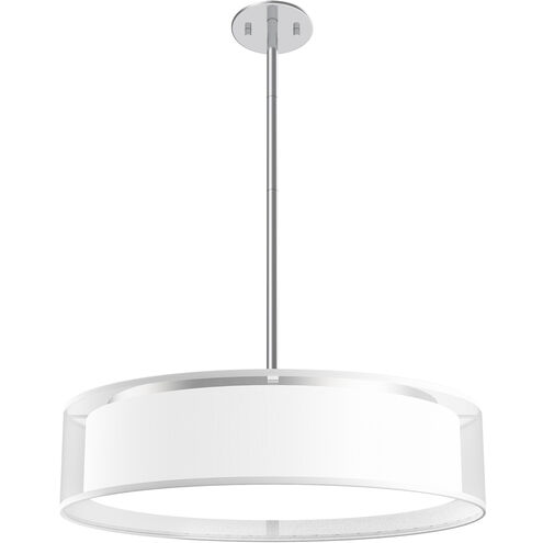 Dalton LED 20 inch White Organza Pendant Ceiling Light