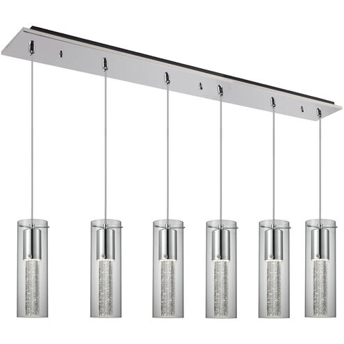 Champagne LED 5.13 inch Chrome Multi Pendant Ceiling Light