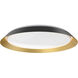 Jasper LED 23.13 inch Black/Gold Flush Mount Ceiling Light in Black and Gold