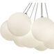 Bolla LED 16.5 inch Opal Glass Chandelier Ceiling Light in Steel, Matte Opal Glass