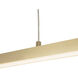 Vega LED 56 inch Brushed Gold Linear Pendant Ceiling Light