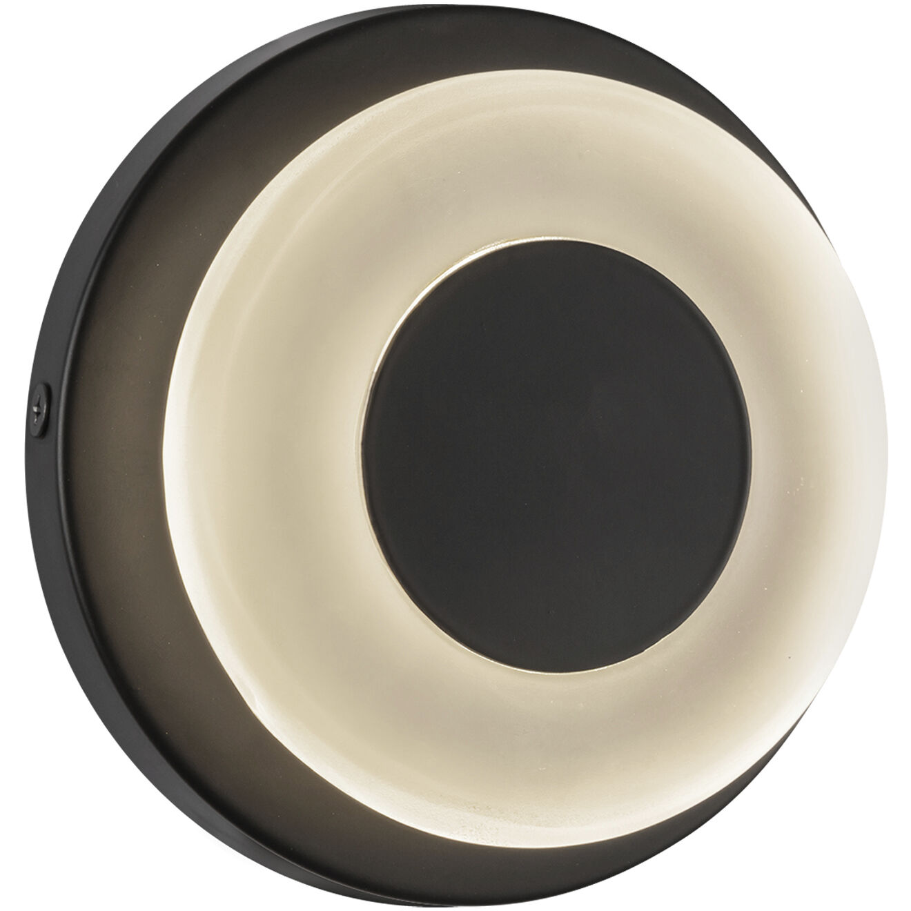 Stephord Wall Sconce Wall Light in Black, Frosted Glass Shade