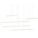 Chute Motion LED 13.75 inch White Multi-Pendant Ceiling Light