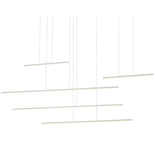 Chute Motion LED 13.75 inch White Multi-Pendant Ceiling Light