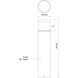 Hanover 120 24 watt Black Exterior Bollard