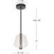 Mulberry Pendant Ceiling Light in Black and Light Guide