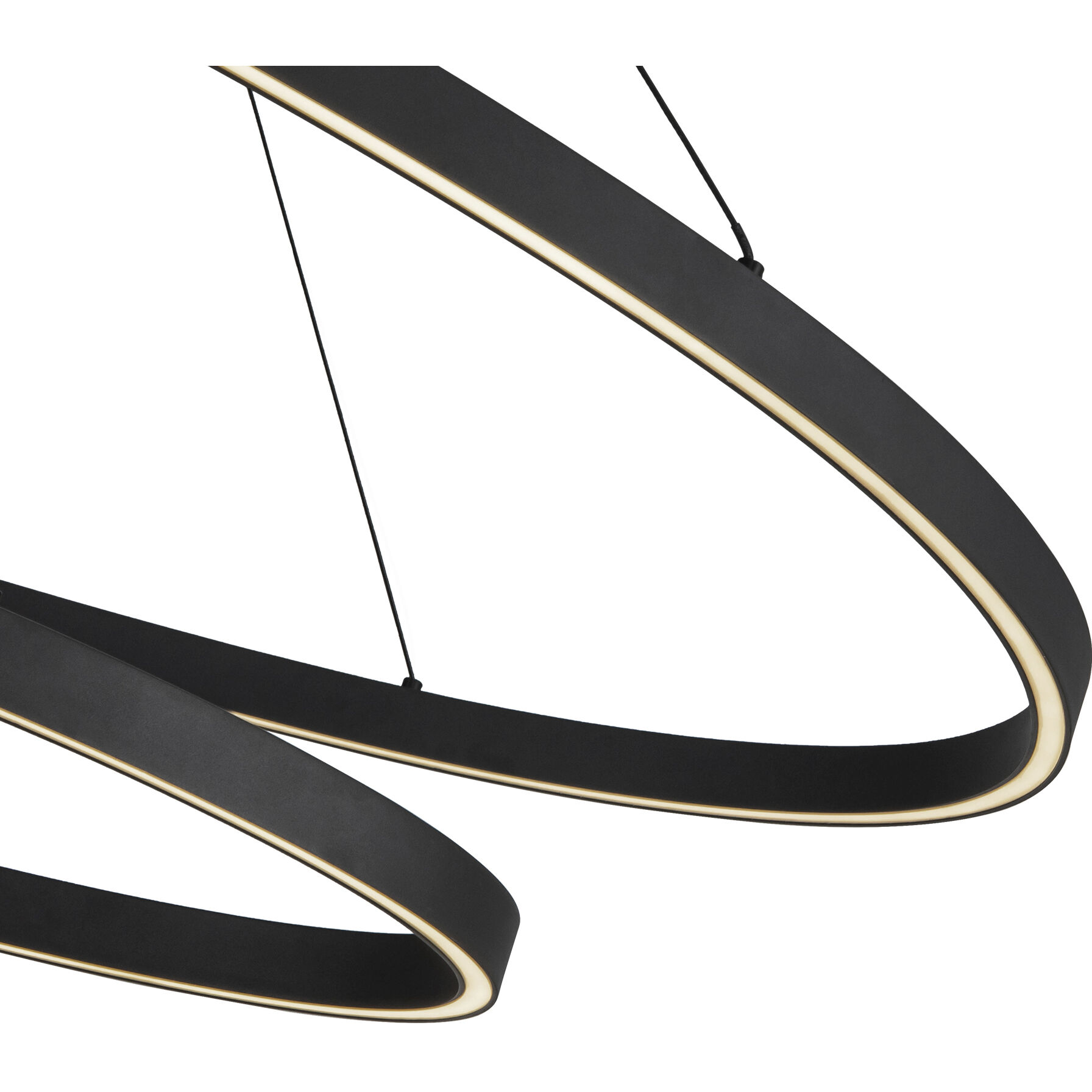 Ovale LED 28.25 inch Black Chandelier Ceiling Light