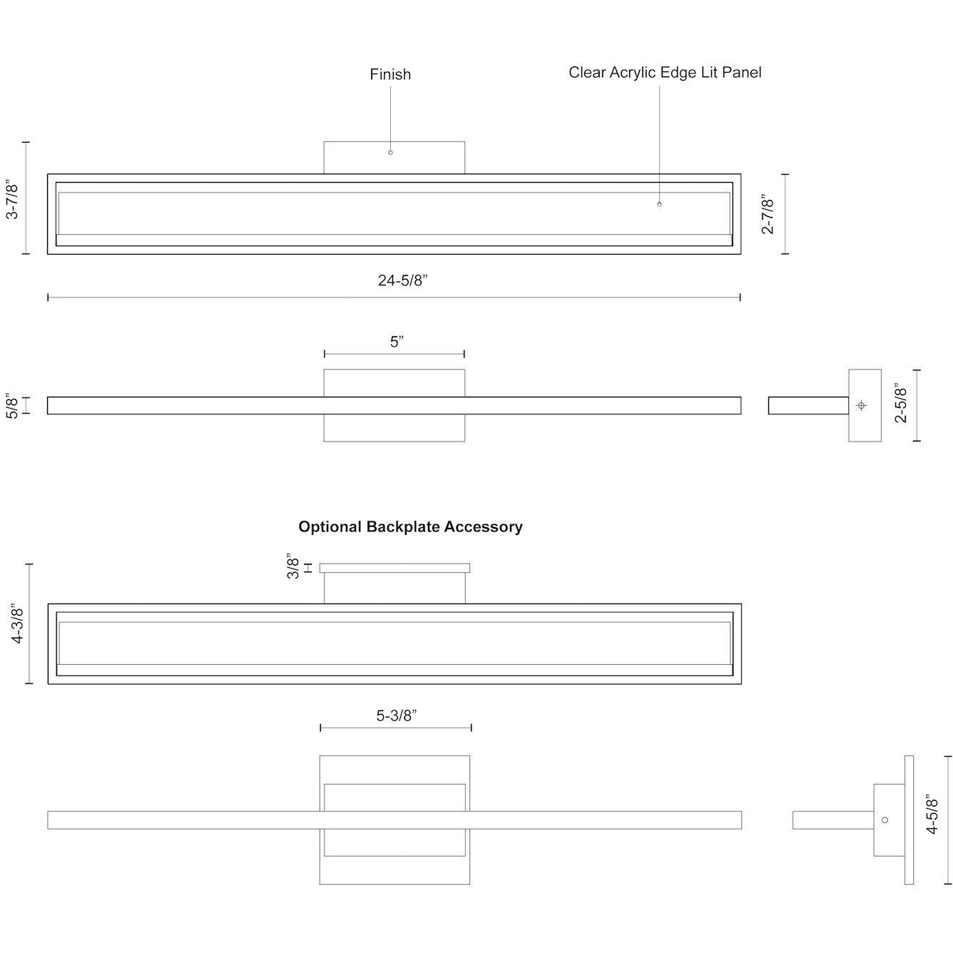 Brio Vanity Light Wall Light in Black