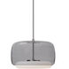 Enkel LED 15 inch Smoked and Brushed Nickel Pendant Ceiling Light